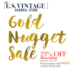 25% off sale, gold nugget sale
