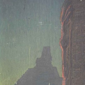 Man Building a Fire, Painting, F. Cornejo