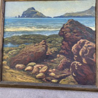 Rocks, Beach Waves, Mountains-Cornejo, Artist at the Mayan Theater