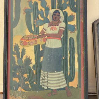 Painting, Cornejo, Woman Gathering Food